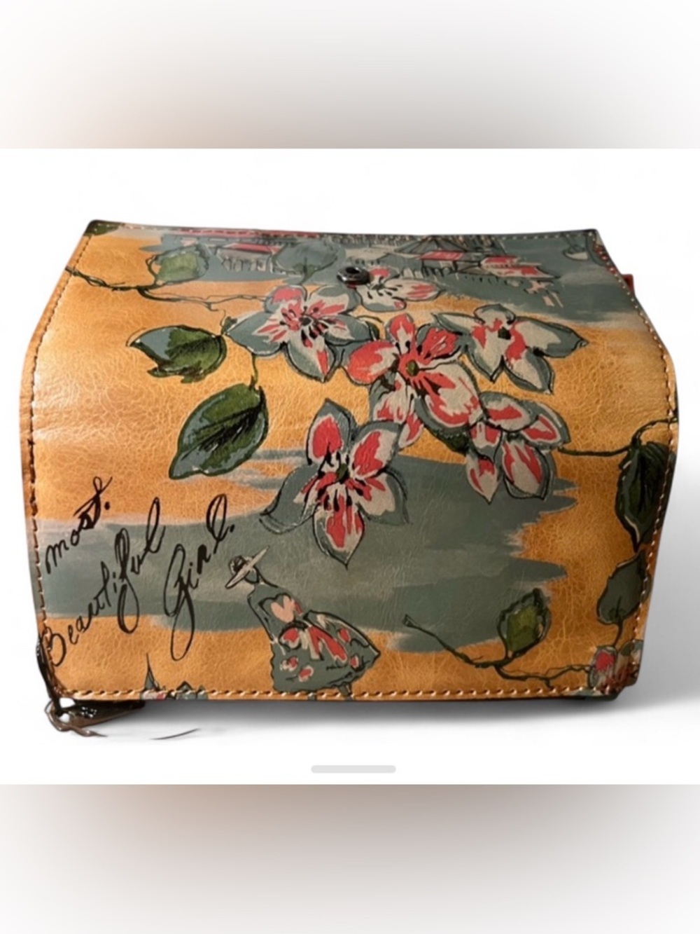 NWT Patricia Nash Leather Nazari Wallet- Beautiful Girl - Picture 2 of 7